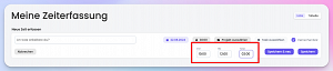 Zeiterfassung mit Tageszeitangabe