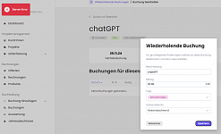 Wiederholende Buchungen Tags nicht anpassbar